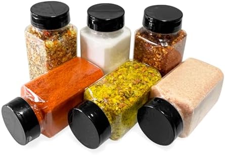 Kit 6 Pote Tempero e Condimentos 220ml Tampa Dosadora Dupla para ...