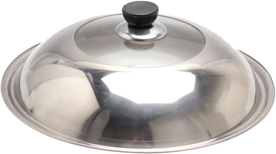 YARNOW Universal Pot Cover Stainless Steel Pan Lid Round Pot Lid for Home Kitchen 28cm, Silver, 28X28X6.5CM