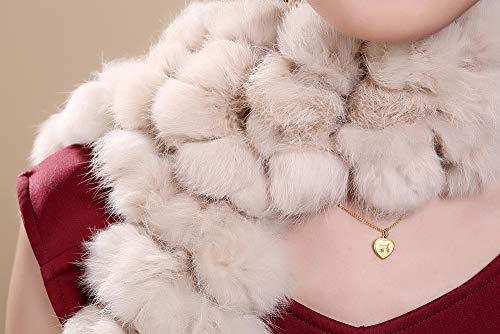Women Soft Comfortable Fur Scarves Rabbit Fur Neck Warmer Scarf for Winter2