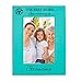 CustomGiftsNow The Best Moms Get Promoted to Grandma Teal Leatherette Wall Hanging/Tabletop 5x7 Landscape Vertical Picture Group Family New Grandchild Baby Photo Frame