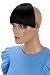 PRETTYSHOP Fringe Bangs Clip in Extension Hair Piece Heat-Resisting Synthetic Fiber black blown #2 HF5