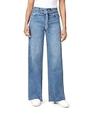 kensie Jeans for Women The Carla High-Rise Belted Wide Leg 32-inch Inseam, Melbourne, 8