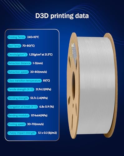 Image of DURAMIC 3D PETG Filament 1.75mm Transparent, 3D Printing Filament 1kg Spool(2.2lbs), Transparent Filament 1.75mm Dimensional Accuracy + /- 0.05 mm Non-Tangling Non-Clogging Non-Stringing