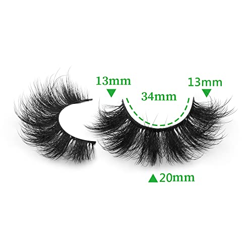 Jimire Mink Lashes Fluffy 20Mm Long Dramatic False Eyelashes Thick Full Volume Eye Lashes Pack 14 Pairs #TOP3