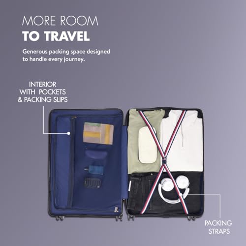 Image of Tommy Hilfiger Berlin Unisex Hard Luggage - Wine, 77Cm Cargo Bag with 4 Wheel Trolley