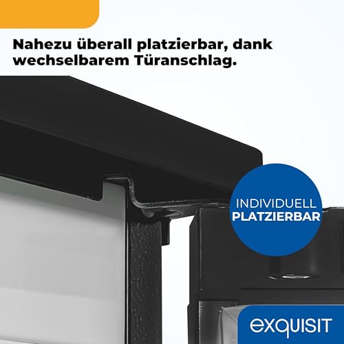 Exquisit Gefrierschrank | 85 l Nutzinhalt, Energieklasse C, 39 dB(A) | kompakte Bauform für kleine Küchen, 4-Sterne-Gefrieren, manuelle Temperaturregelung, wechselbarer Türanschlag | GS581-051C