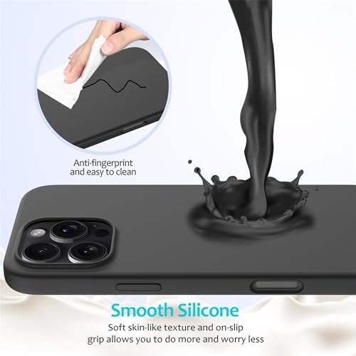 Image of ArmourPro Silicone Back Case for iPhone 16 Pro Max, Soft-Touch Case | Dark Grey