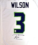 S.e.a.t.t.l.e Seahawks Russell Wilson Autographed White N.i.k.e Football Jersey Size XL RW Holo Stock #105023