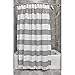 Produktbild iDesign Duschvorhang, schöner Badewannenvorhang in 183,0 cm x 183,0 cm aus Polyester, weiß/dunkelgrau