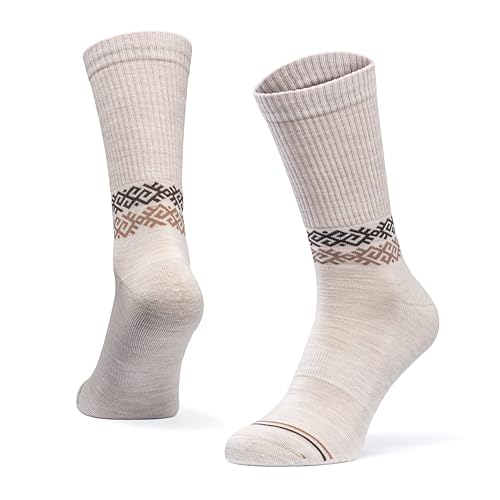 Chaussettes athlétiques en laine mérinos sable taille 8-10 pour vos randonnées quotidiennes
