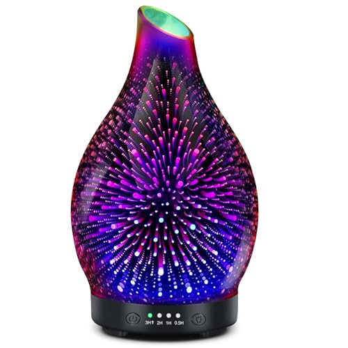 Essential Oil Diffuser 120ML -3D Firework Glass