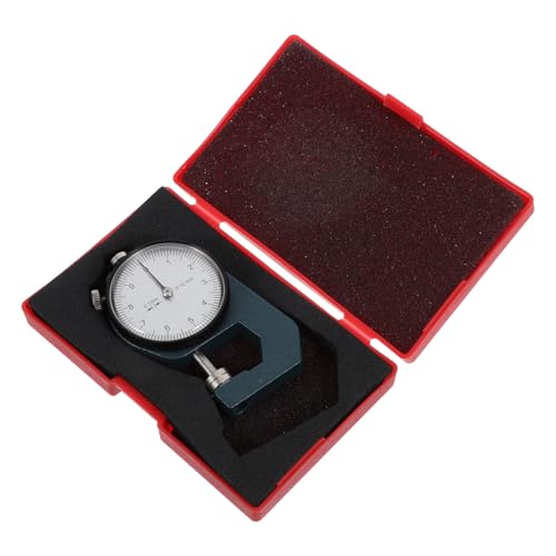 Calibrador de espesores digital preciso: 0-10 mm / graduación exacta de 0.1 mm, probador de cabeza plana para cuero, tela, papel, tubería hueca - herramienta de medición fácil de usar con gatillo pulgar