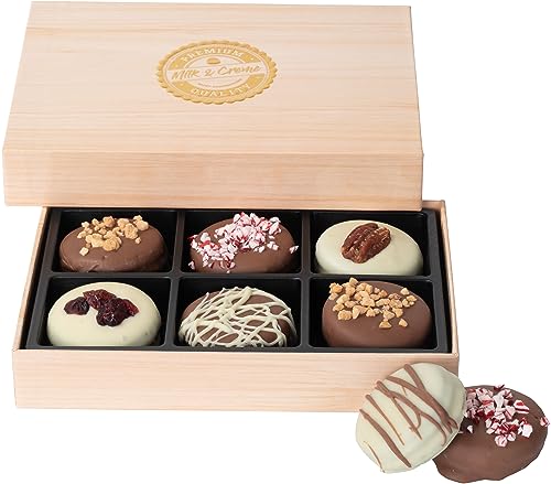 Valentine's Day Cookie Gift - Chocolate Covered Cookie Gift - Cookie Gift Box - Gourmet Cookie Gift - Food Gifts for Men/Women - Birthday, Thank You, Employee/Nurse Appreciation, Anniversary
