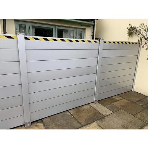 Reusable Aluminum Flood Barrier for Doors, 1.6m High, Waterproof Flood Control for Garage & Basement, Customizable Width, Reflective Warning Strip