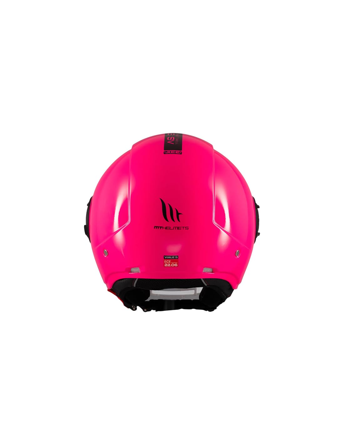 MT Helmets Viale SV S – Casco Moto Jet Urbano con Visor Solar Retráctil, Interior Lavable, Pantalla Larga y Calota HIRP | Homologado ECE 22.06 & Dot Rosa Fluor Talla L