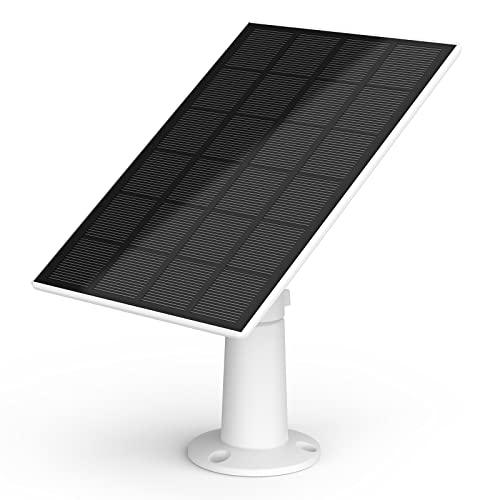 WUUK 2,5 W solpanel för typ C batteri övervakningskameror, IP66 väderbeständig, 360° justerbart fäste