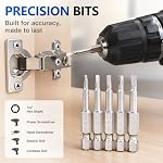 5 Pcs Magnetic Triangle Head Screwdriver Bits | 1/4" Hex Shank, S2 Steel, Triangular Tips, 1.8mm, 2mm, 2.3mm, 2.7mm, 3mm, 50mm Length
