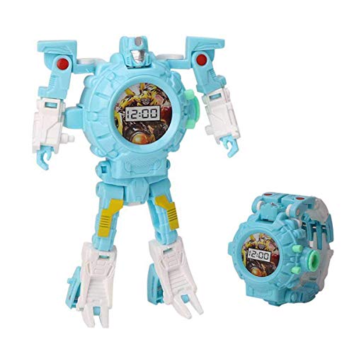 JINGYD Deformed Projection Robot Watch - 2 in 1 Electronic Transformers Toys Guarda Deformed Robot - Boys And Girls