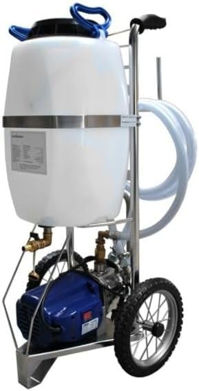 Estación de llenado y descarga 25 L I Dispositivo móvil para calefacción solar termia suelo radiante calefacción de pared I agua mezcla glicol I bomba 230 V 1200 W I mantenimiento del
