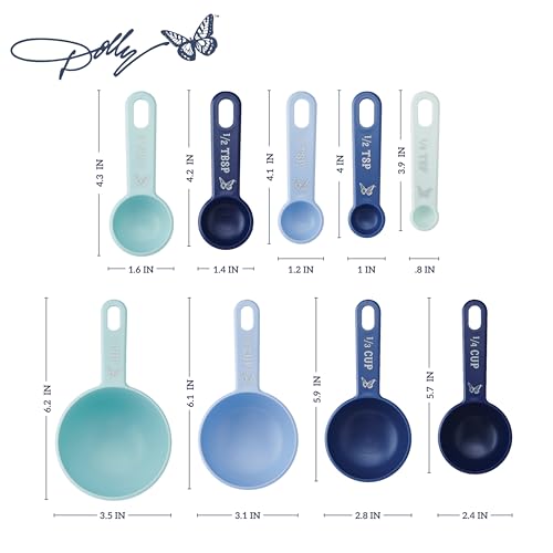 Set de vasos medidores 9 piezas Dolly Parton azul miniatura 2