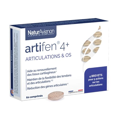NaturAvignon Artifen 4+ | complement alimentaire articulation, os, cartilage, tendons | complexe articulaire Harpagophytum + chondroitine glucosamine + Manganese + Boswellia | 4 brevets | 60 comprimés