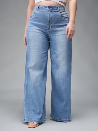 Image of Miss Chase A+ Women's Bootcut High Rise Stretchable Denim Jeans