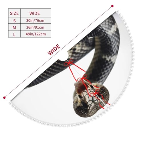 Jupe de sapin de Noël serpent cobra 122 cm cache-pied - 6