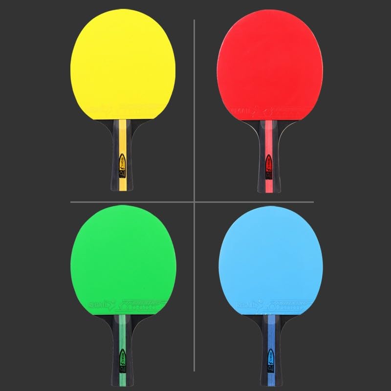 JITEM Colorful Ping Pong Paddle with Racket Bag, High Performance Table Tennis Paddle, Table Tennis Racket Suitable for Casual Training and Competition(Color:B), Size