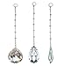 Sun Catcher Crystal, Rear View Mirror Car Charm Ornament, Hanging Pendent 30mm, Comes in a Gift Bag (3 Pack Assorted (Icicle, Round, Teardrop))
