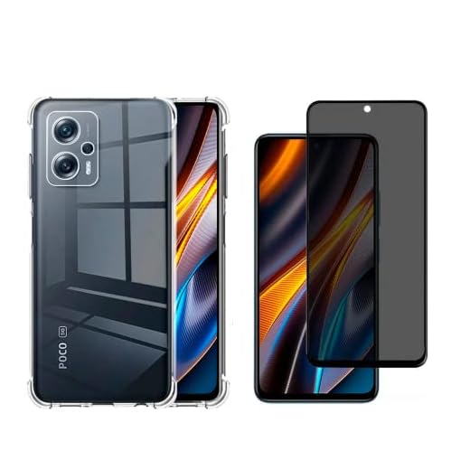 Kit Capa e Película 3D Privacidade Para Xiaomi Poco X4 GT