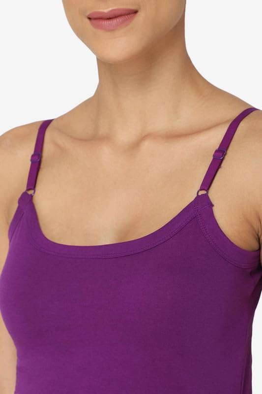 Image of Intimacy Cotton Camisole for Women with Adjustable Straps - Soft & Breathable Everyday Wear Slip for Women