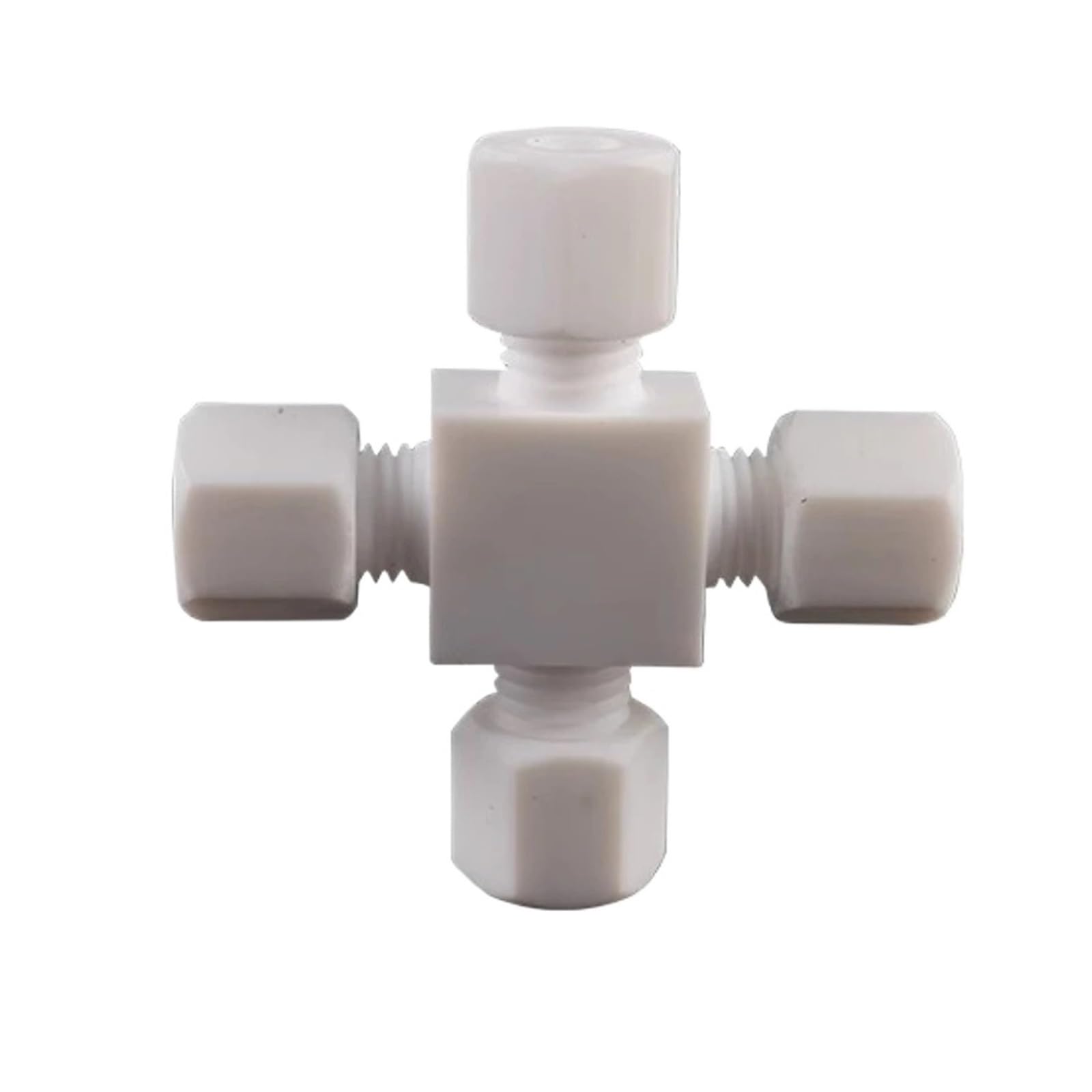 Raccord de compression for tube de 1/8" 1/4" 3/8" 1/2" 1" OD, croix 4 voies, 3 4 6 8 10 12 mm, raccord de tuyau, adaptateur de connecteur(4mm)