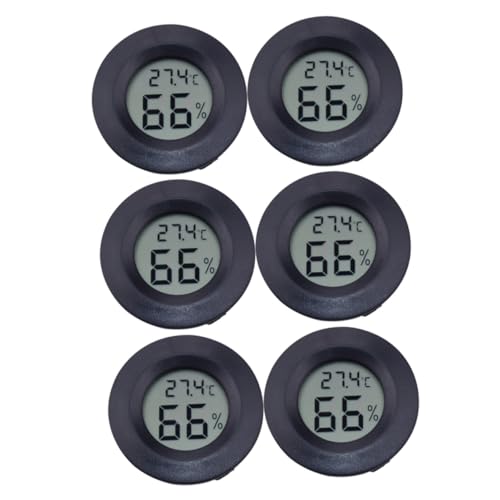 LOORGVEL 6PC 爬虫類用デジタル温湿計 軽量コンパクト設計 摂氏表示対応 携帯便利 爬虫類飼育 テラリウムやペットボックスの温湿管理に