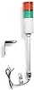 Signaworks LED 2 Stack Tower Light 120 VAC, Steady, RedGreen - Andon Tower Light, 10 Inch Threaded Pole and Right-Angle Bracket Only NO Power Cord OR Controls Included