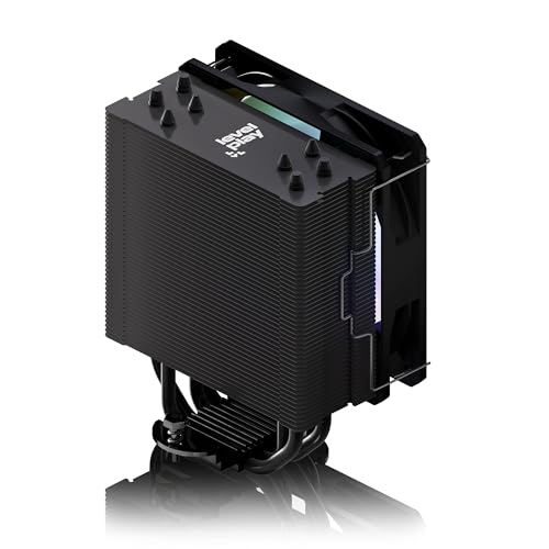Image of Levelplay Combat CA4 Air Cooler - TDP 200W, 4 Direct-Contact Heat Pipes, Compact Heatsink, 120mm ARGB Gen 2 CF120 Fan (PWM), AMD AM5 / AM4 & Intel LGA 1851 / LGA 1700 Compatible - Black