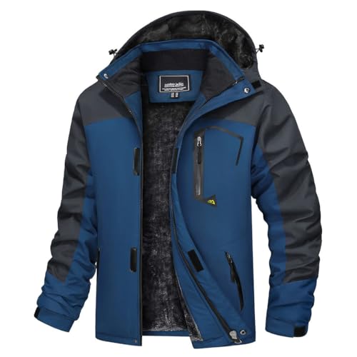 Men's Hooded Fleece Ski Jacket Waterproof Thermal Thick Warm Parka Coats Snow Jacket4