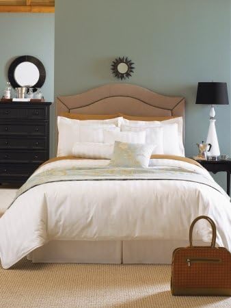 American Century Home EMM14 Emma Square Pillow 18 X 18 - White Ticking Stripe