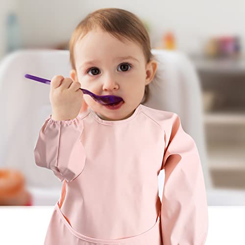 SYVOFOX 2 Pack Baby Weaning Bibs with Sleeves - Image 4