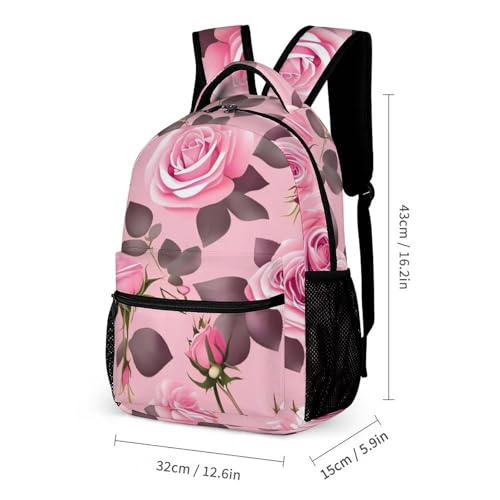 Pretty Roses Backpack for Travel, Ultra Durable Small Bookbag Lightweight Daypack for Women Men2