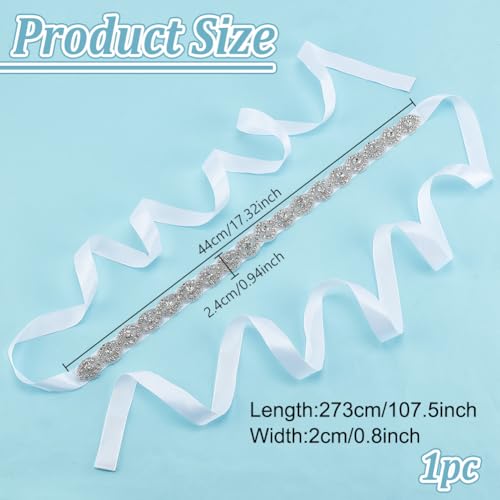 1Pc Wedding Sash Pearl Belt Rhinestone Belt with Satin Ribbon Handmade Crystal Bridal Belt for Wedding Women formal Evening Dress Accessories2