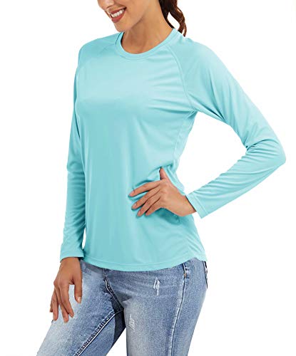 Image of MAGCOMSEN Women's UPF 50+ Sun Protection Shirts Long Sleeve Performance T Shirts for Running, Workout, Fishing, Hiking