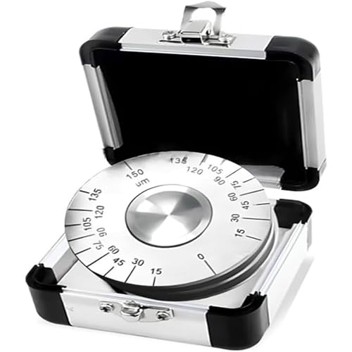 Calibrador de Película Húmeda de Alta Precisión, Medidor de Espesor de Película Húmeda con Escala Clara y Caja de Almacenamiento, Rango Opcional 0-100μM/0-150μM/0-200μM/0-500μM para Revestimientos, Pintura y Barniz miniatura 1