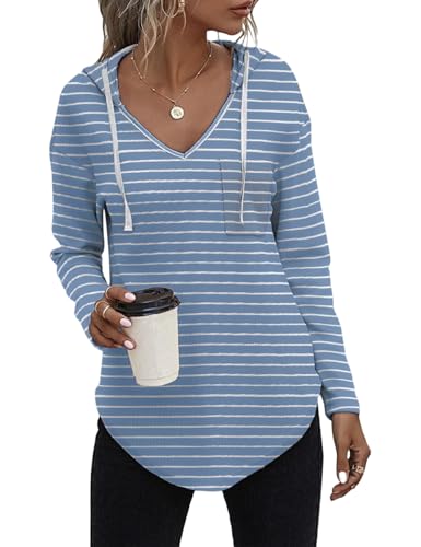 Cuptacc Damen Strickpullover Hoodie Sweatshirt Damen Langarmshirt Damen...