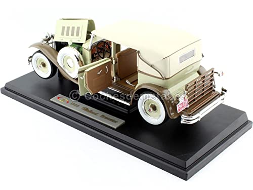 Modelo 1930 Packard Brewster 1:18 Diecast Tan y Café miniatura 4