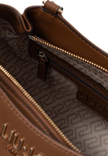 Bolso de hombro Liu Jo Trepida ECS Tote, el complemento bandolera marrón de moda. 5