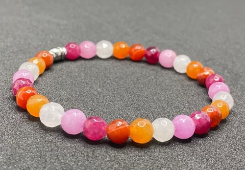 Lesbian Pride Bracelet,Beaded Pride Flag Bracelet Stuff for Women LGBTQ Month Decoration Rainbow Stretch Jewelry Trans Lesbian Accessories Outfits Merch Gifts2