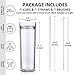 Volhoply 20oz Tumbler with Lid and Straw 8 Pack,Double Wall Plastic Skinny Tumblers Bulk,Reusable Travel Cute Coffee Mug,BPA Free Matte Acrylic Water Cups With Straw for Party,DIY Gifts(Clear,8 Set)