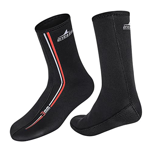 Heavyoff 3mm Chaussettes de Plongée Anti-Derapant Thermique Chaussons Sports Nautique de Plongée sous-Marine Natation pour Homme et Femme Cover