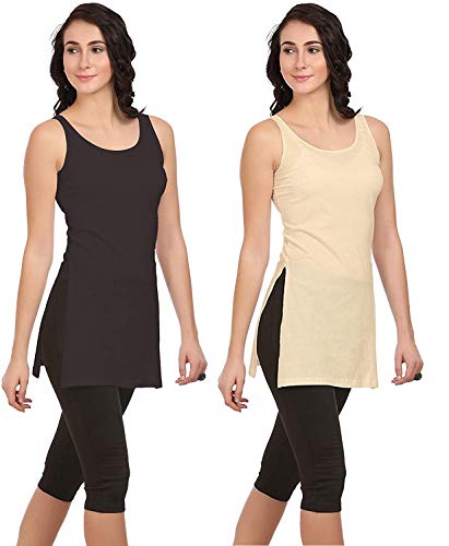 Image of ICEDIVE Women's Cotton Stretch Camisole | Fabulous Inners | Soft,Lightweight & Breathable Fabric |Ideal,Layering, Sleepwear & Lounge Use in,