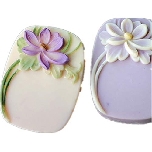 Greatmold Lotus Flower Creative Soap Molds Lotus Silicone Soap Mold For Soap Making Candle Chocolate Candy Silicone Molds Baking Fondant (Lotus) #TOP14